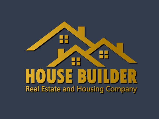 Vetor construtor de casas de design de logotipo imobiliário