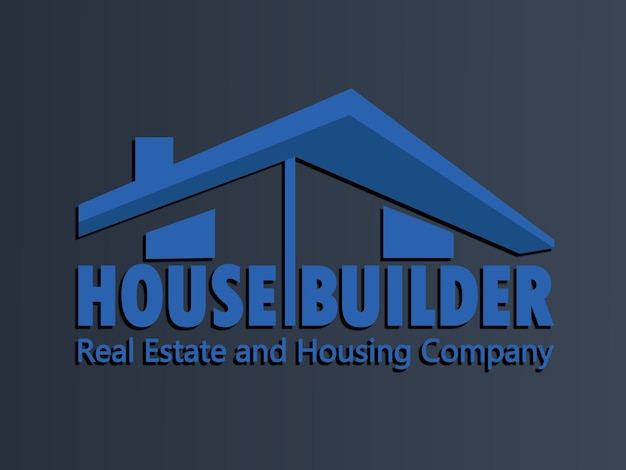 Construtor de casas de design de logotipo imobiliário