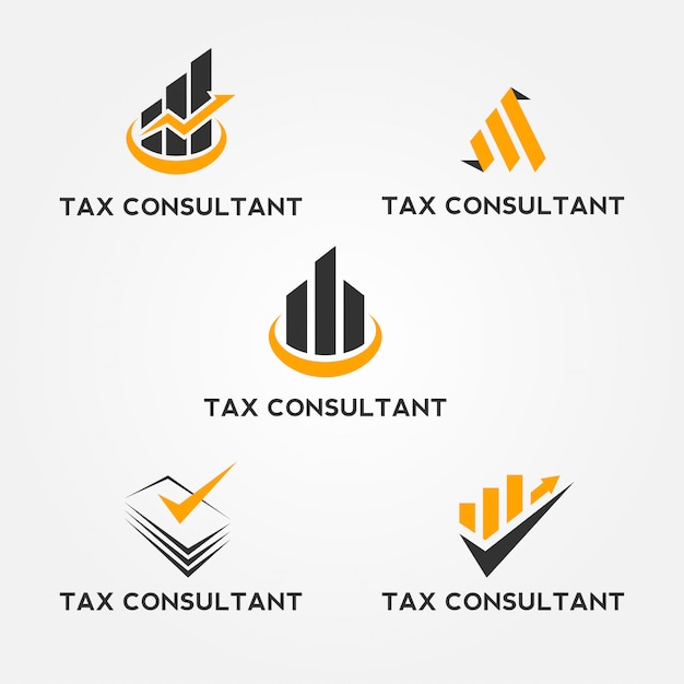 Vetor consultor fiscal logo set