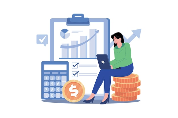 Contador criando um plano financeiro para uma pequena empresa