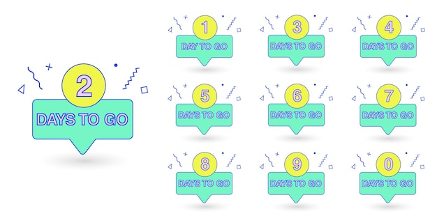 Contagem regressiva banner de dias à esquerda contagem de tempo venda nove oito sete seis cinco quatro três dois um z