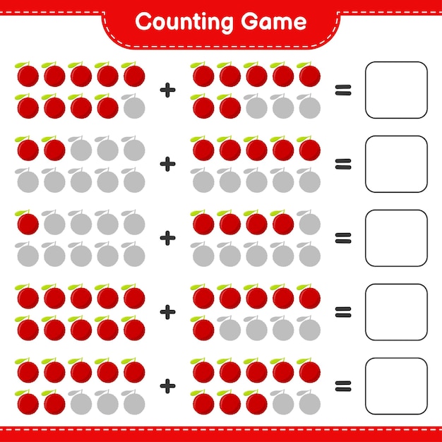 Contando o jogo, conte o número de yumberry e escreva o resultado.