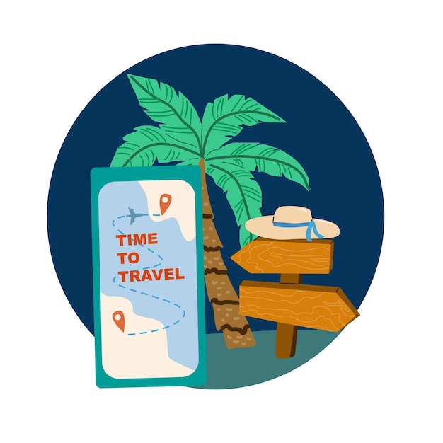 Contexto do conceito de reserva de bilhetes de férias de verão Banner com avião
