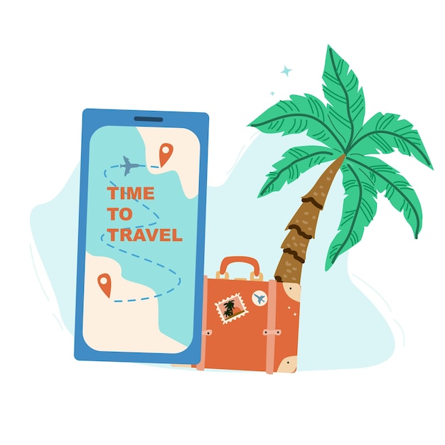 Contexto do conceito de reserva de bilhetes de férias de verão Banner com avião