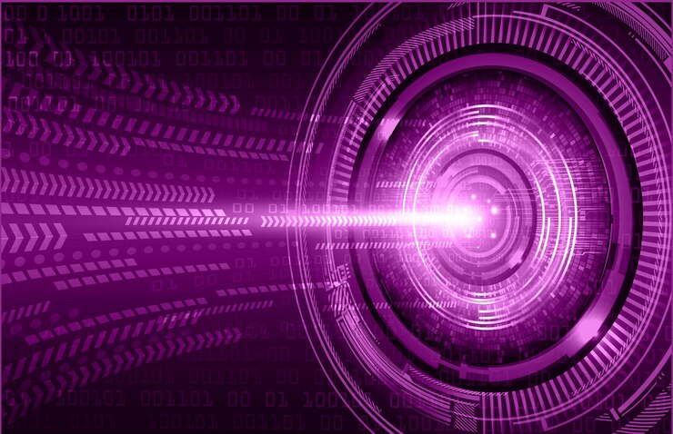 Vetor contexto do conceito de tecnologia do futuro do circuito cibernético ocular