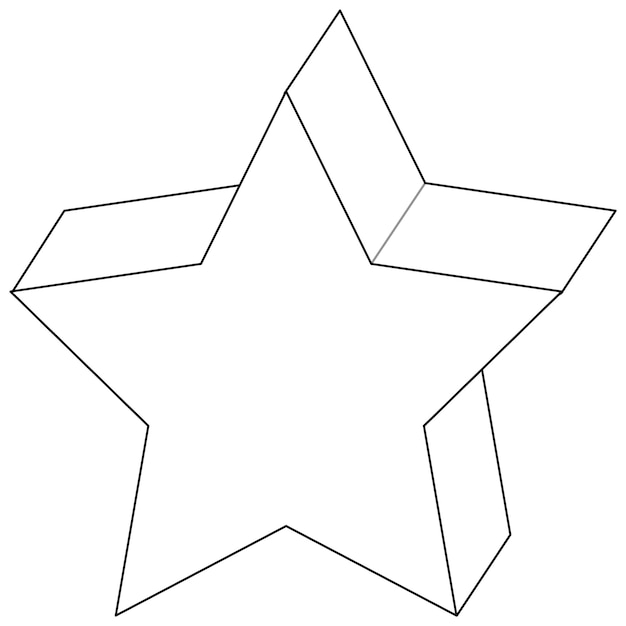 Desenhos para colorir de estrela em 3d para colorir 