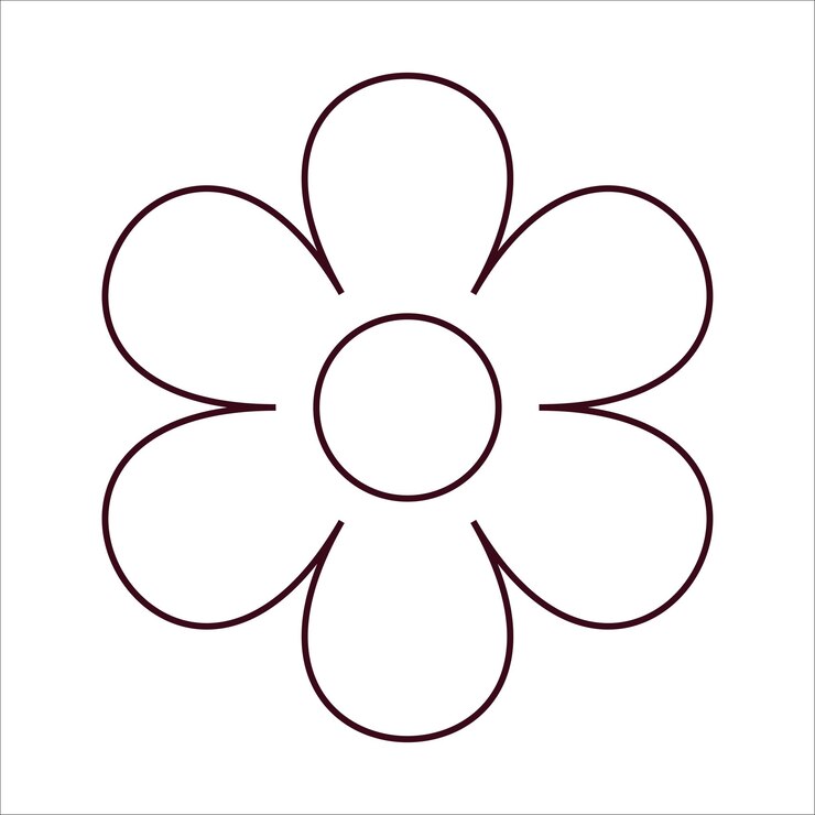 Vetor contorno de flor