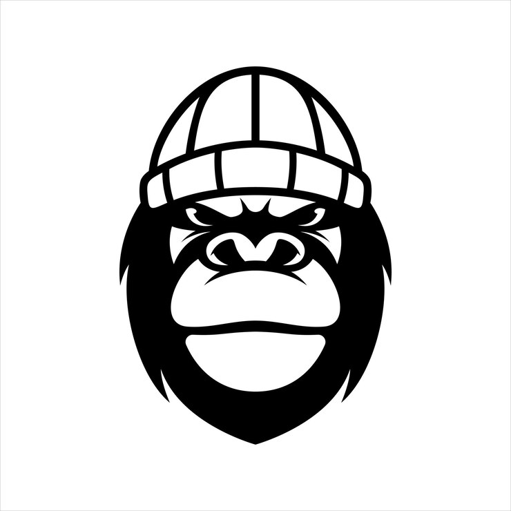 Vetor contorno do gorro de macaco