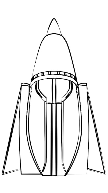 Contorno preto da nave espacial triangular isolada em branco Elemento de design de aeronave de combate semelhante de forma agressiva