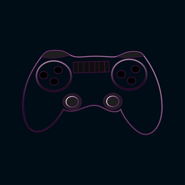 controlador de jogo preto isolado no fundo branco