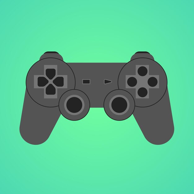 Controlador de jogo sem fio moderno de ilustração para pc e console