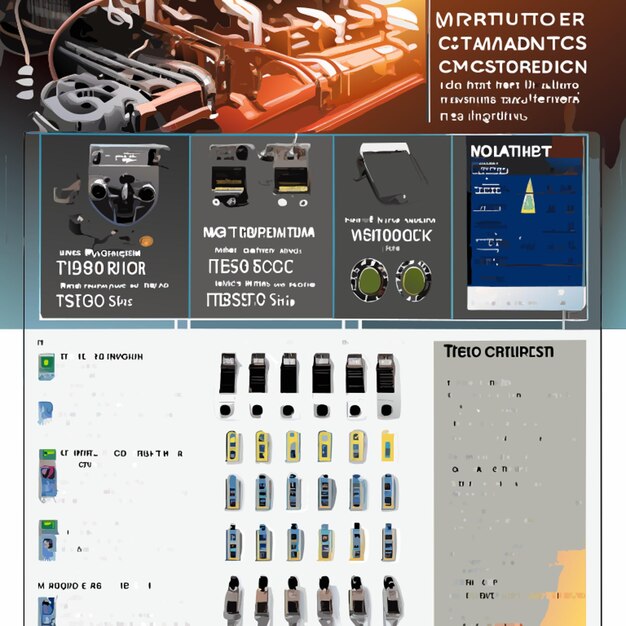 Vetor controladores de temperatura catálogo de máquinas design de página interna imagens de produtos em vetor de tamanho reduzido