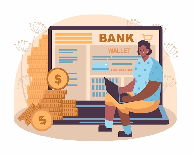 Controle de contas financeiras on-line Portilha digital Gestão de dinheiro on-line