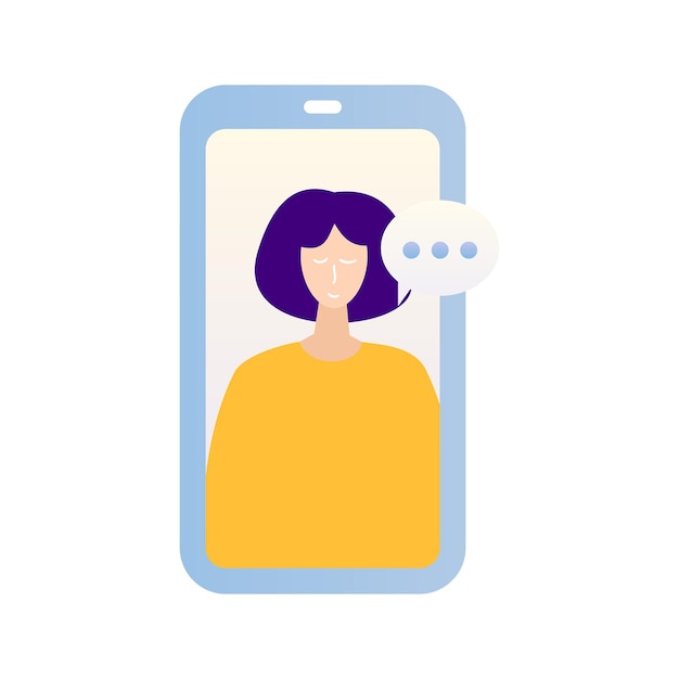 Conversa telefônica de mulher isolada