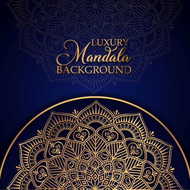 Convite de casamento de luxo com fundo de mandala