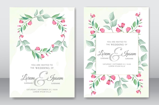 convite de casamento floral
