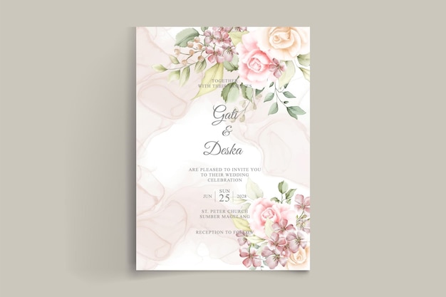 Convite do casamento da aguarela
