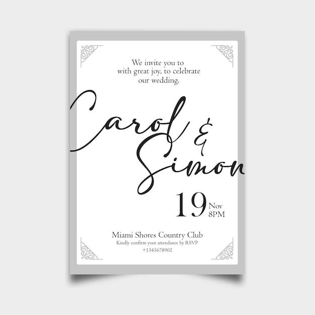 Convite do casamento