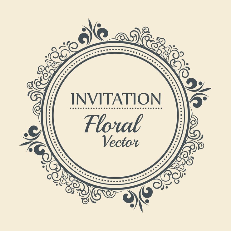 Vetor convite floral salvar a data
