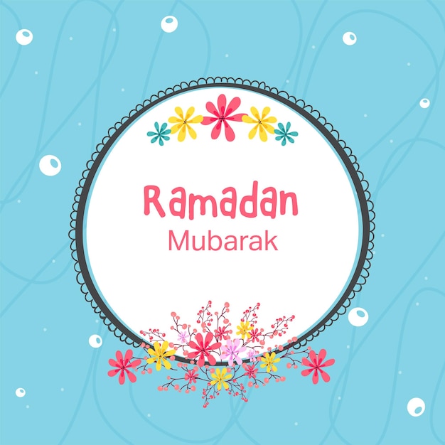 Convite iftar com decoração de flores coloridas pode ser usado como banner de cartaz ou design de folheto conceito de festival da comunidade muçulmana