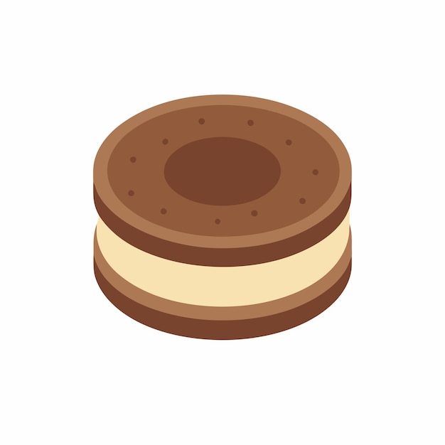 Cookie isométrico num vetor de fundo branco isolado 21