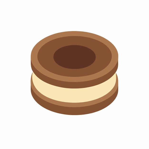 Cookie isométrico num vetor de fundo branco isolado 22