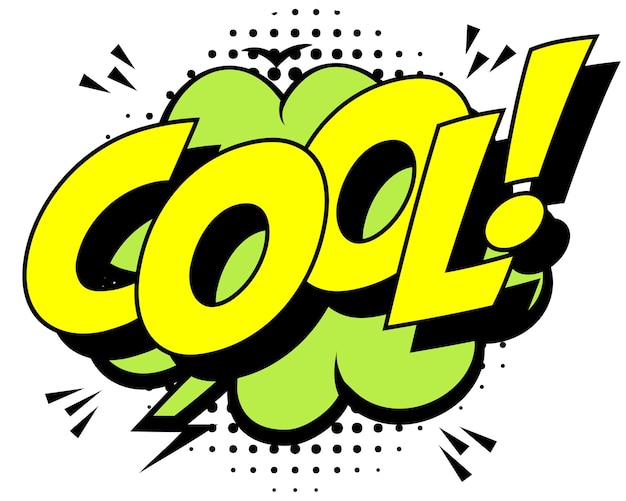 Cool Comic Burst Phrase Estilo de Arte Pop