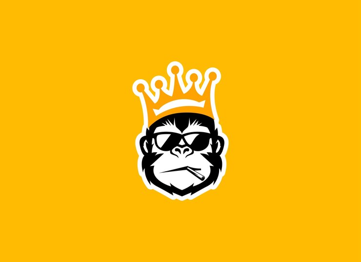 Cool Gorilla logotipo de cabeça de macaco modelo vetorial Cabeça de gorila logotipo de design