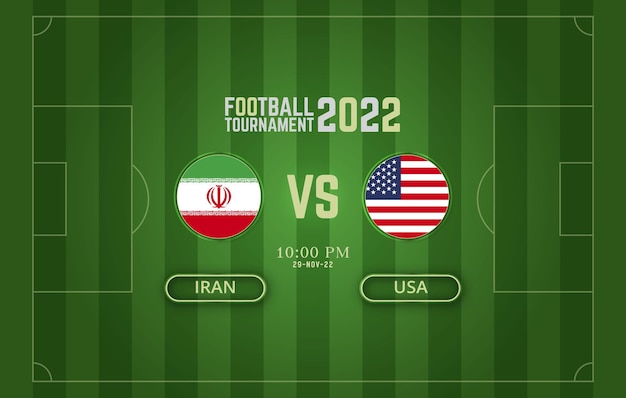 Copa do mundo Fifa 2022 Irã vs EUA modelo de jogo de futebol