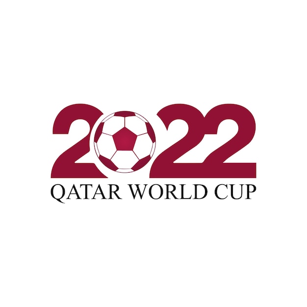 Copa do mundo fifa qatar 2022 logo estilizado vector ilustração isolada com futebol