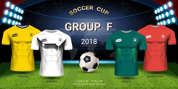 Copa do time de futebol de futebol 2018 grupo de equipe f