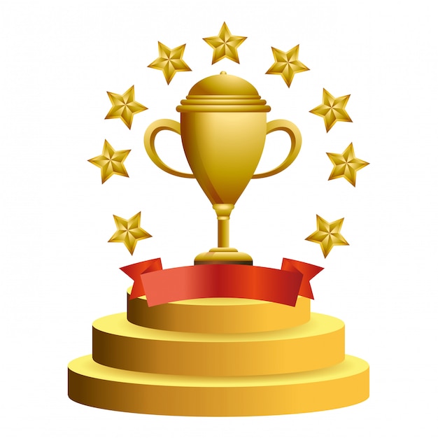 Copa do troféu com estrelas