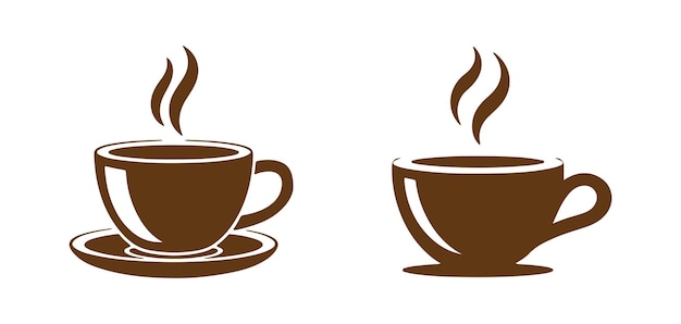 Copas de café com vapor