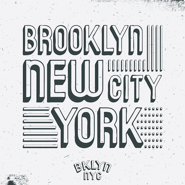 Vetor cópia da camisa de brooklyn new york city t