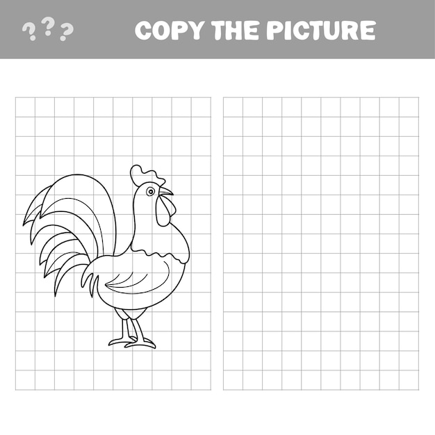 Folha De Desenho Para Crianças Pré-escolares Com Fácil Nível De Jogo De  Dificuldade, Jogo Educacional Simples Para Crianças Para Terminar A Imagem  Por Amostra E Desenhar A Turquia Grelhada Ilustraciones svg, vectoriales