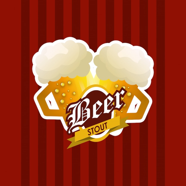 Copo de imagem de emblema de cerveja