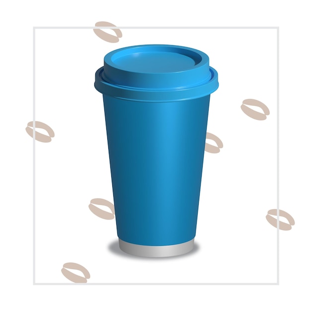 copo de papel de café 3d