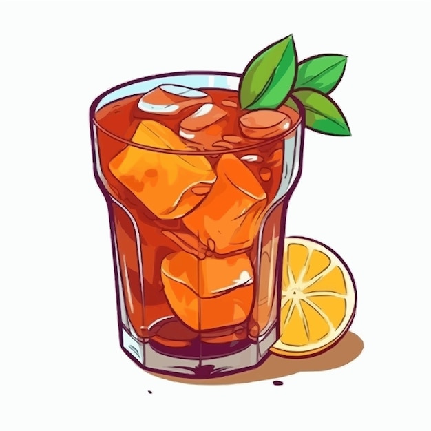 Copo de suco de suco de laranja ilustração