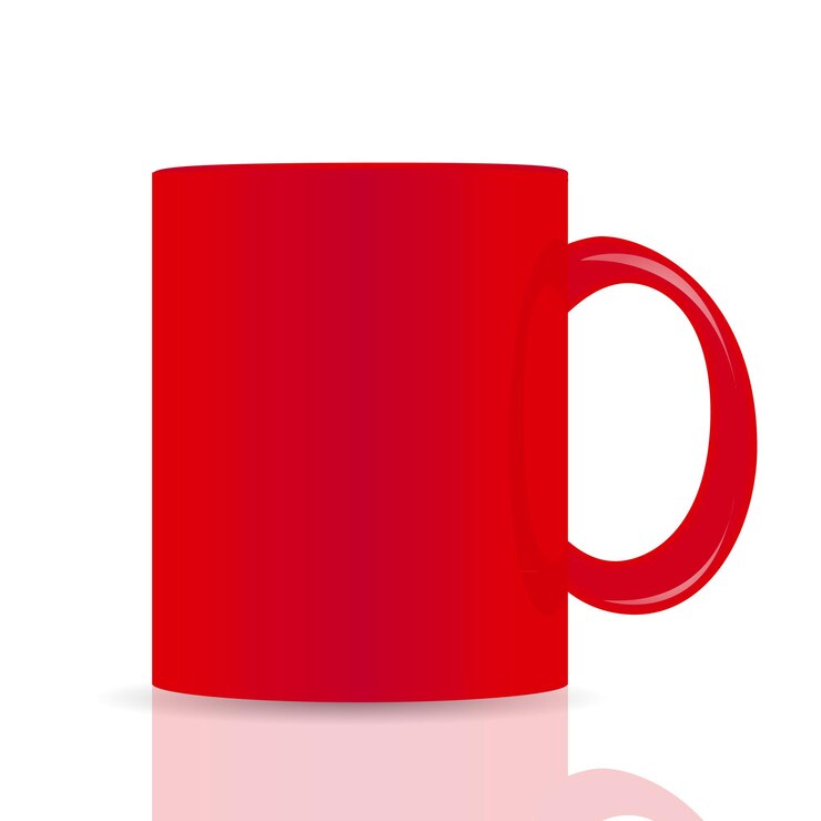 Vetor copo vermelho vetor isolado no fundo branco