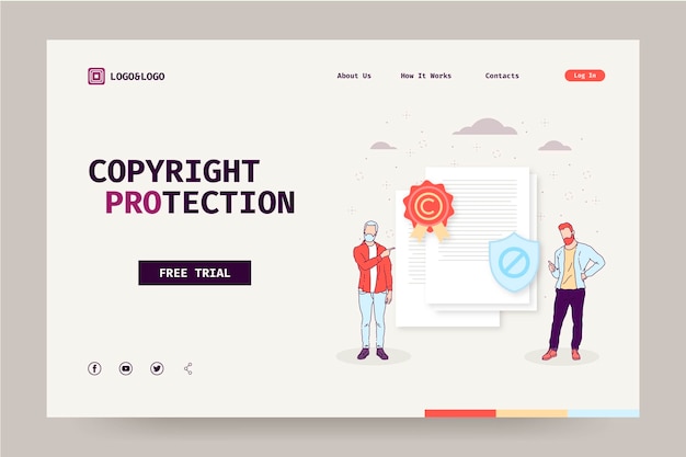 Copyright landing page