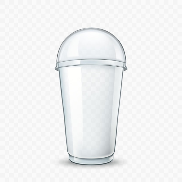 Coquetel de leite deliciosa bebida copo em branco vector