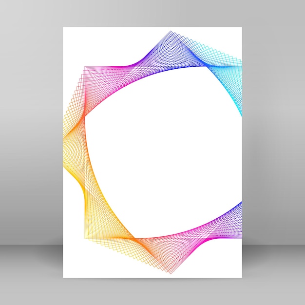 Cor de arco-íris suave Fundo linear Elementos de design Linhas poligonais Guilloche A camada protetora para notas modelos de diplomas e certificados Ilustração vetorial EPS 10