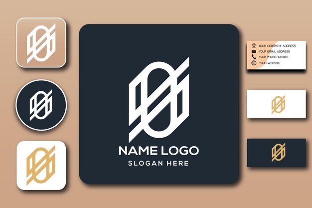 Cor do modelo de logotipo de monograma SOS editável