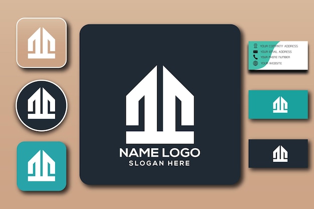 Cor do modelo de logotipo do monograma CC editável
