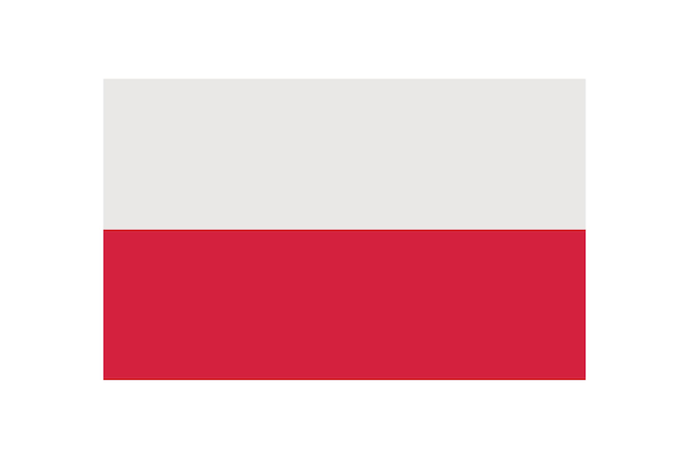 Cor e proporções originais da bandeira da Polónia