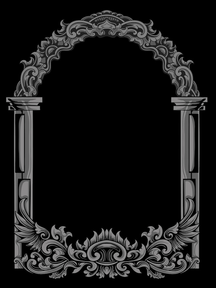 Vetor cor editável de design de vetor de moldura gravada clássica romântica