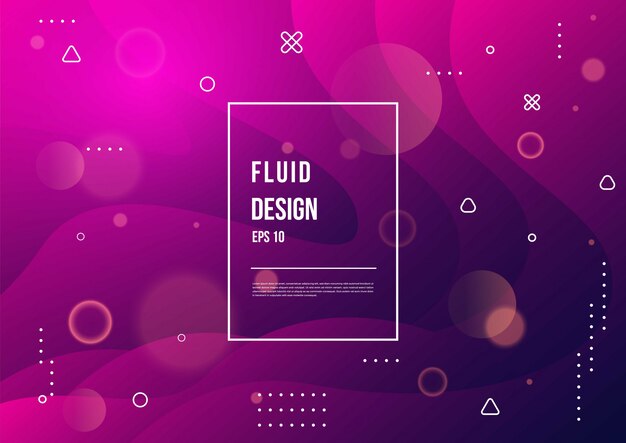 Cor fluida abstrata de fundo gradiente líquido de cor neon com dinâmica geométrica moderna