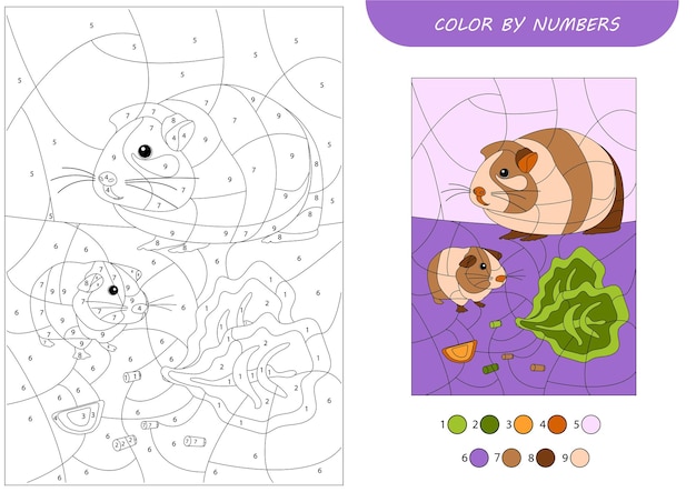 Vetor cor por números animais