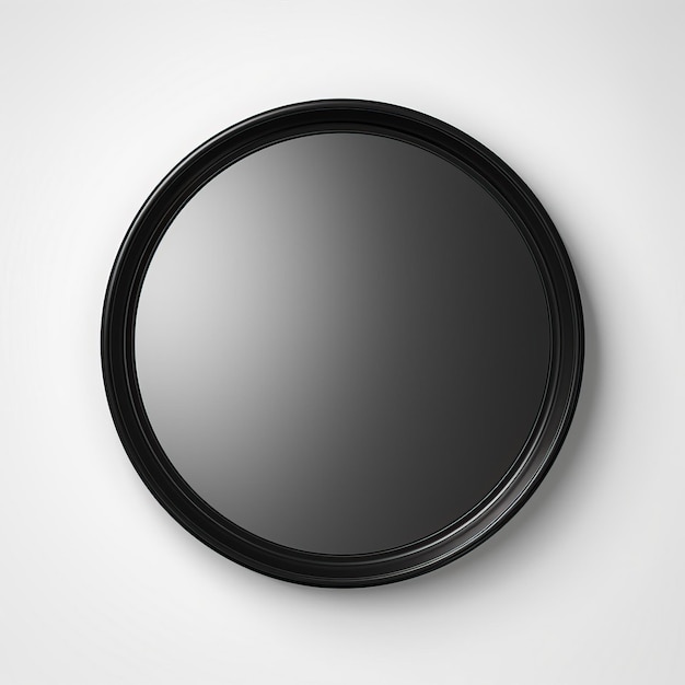Vetor cor preta espelho 3d vetor fundo branco isolado hi