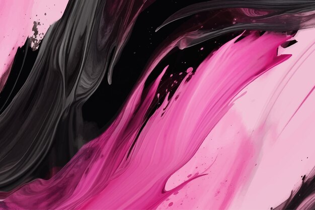 Vetor cor rosa e preta grunge abstrato pincel de fundo